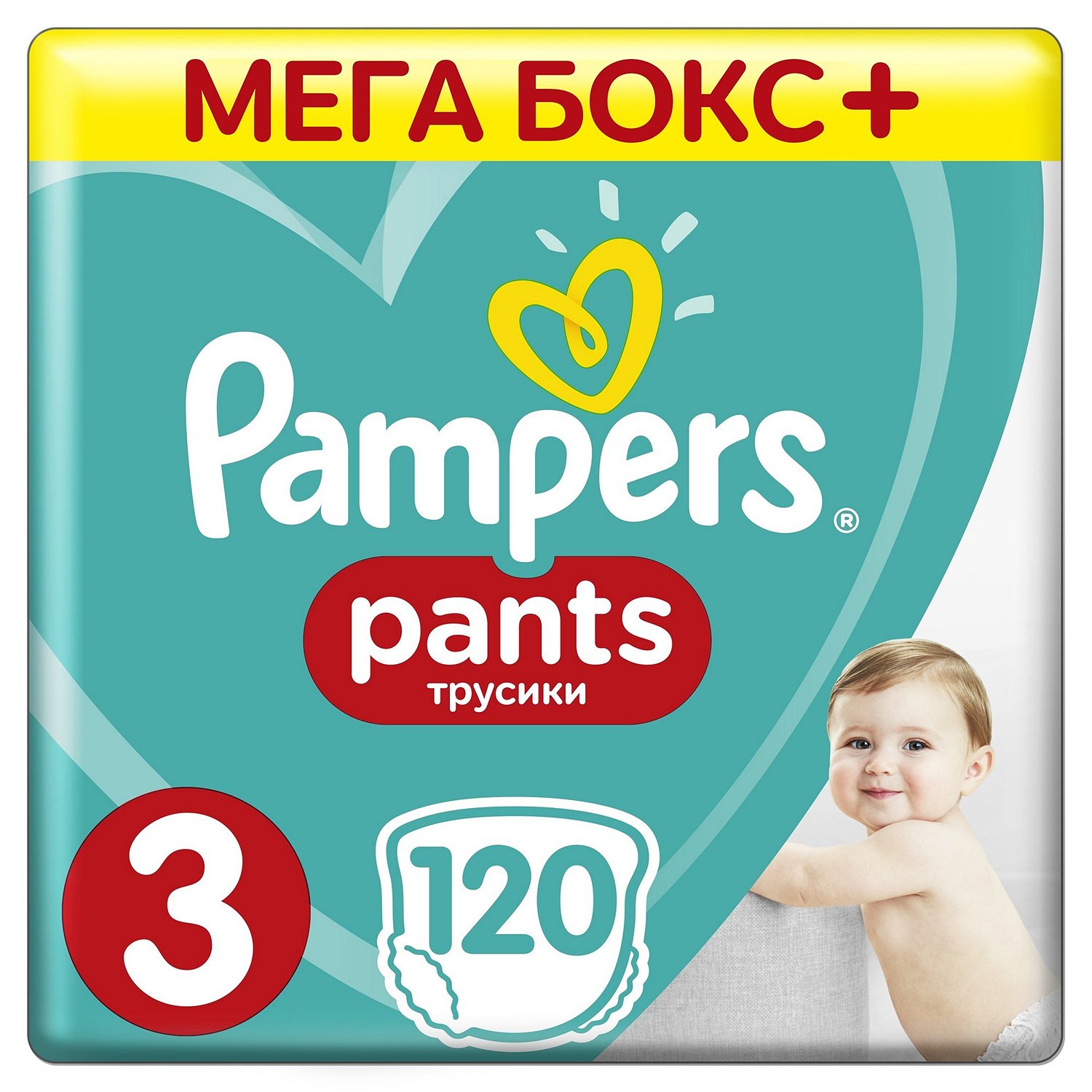 Подгузники-трусики Pampers pants 3 ( 6 - 11 кг ) 120 шт универсальные