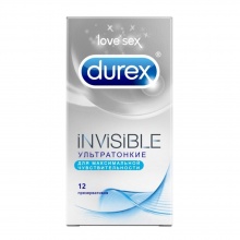 Презервативы Durex Invisible ультратонкие, для максимальной чувствительности 12 шт 045758