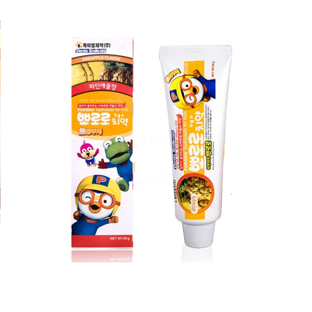 Зубная паста "Pororo" для детей от 3 лет с пониженным содержанием фтора (со вкусом ананаса) 90 г от 3 лет 641215