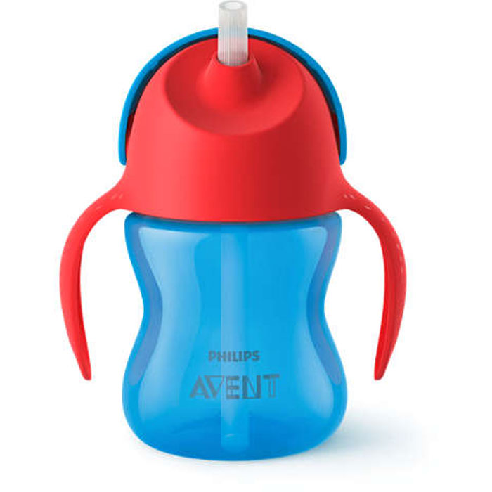 Чашка-поильник AVENT Philips ( с 9 м + ) 200 мл голубая/красная 781899