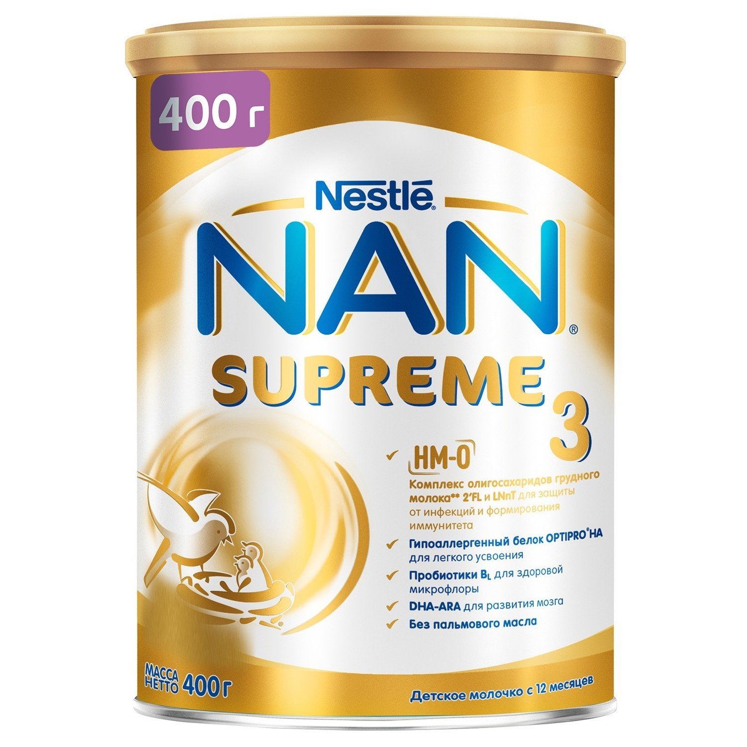 Смесь NAN (Nestlé) 3 Supreme (с 12 месяцев) 400 г 033397