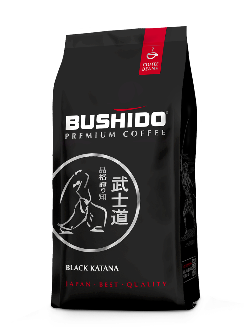  BUSHIDO. Black Katana натуральный зерновой жареный 227 гр. мягкая упаковка 340497