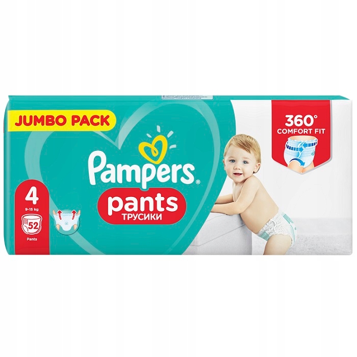 Pampers Pants 4 Трусики-подгузники для детей 9-15 кг 52 шт