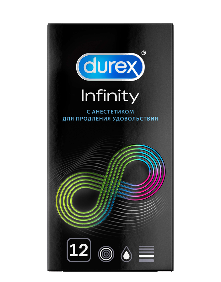 Презервативы Durex Infinity с анестетиком 12 штук 390328