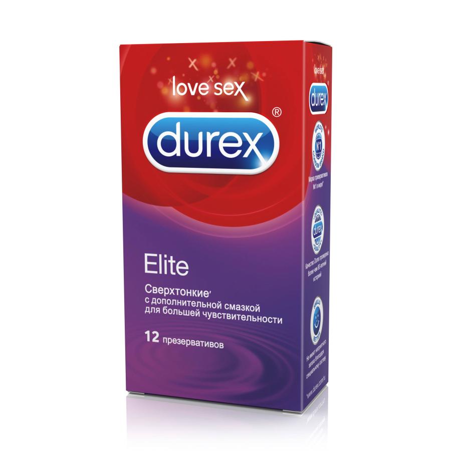 Презервативы сверхтонкие Durex Elit с дополнительной смазкой 12 шт 954229