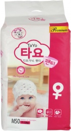 Подгузники-трусики TAYO Premium M для девочек (7-12 кг) 50 шт.