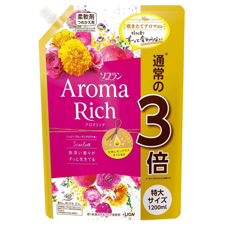 Кондиционер для белья "AROMA Aroma Rich Scarlett" с богатым ароматом натуральных масел 1200мл 292487