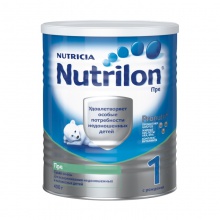 Nutricia Nutrilon Пре 1 детская молочная смесь для вскармливания недоношенных и маловесных детей с рождения 400 гр. 806213