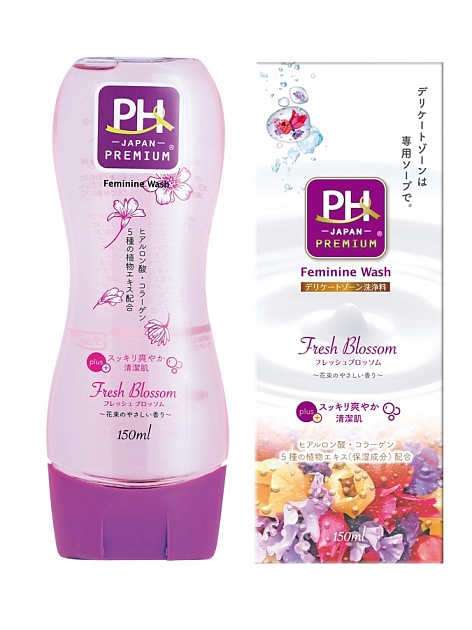 Нежный гель для интимной гигиены pH Care Feminine Wash Fresh Blossom с пантенолом и растительными экстрактами, свежий аромат цветов 150 мл 213326