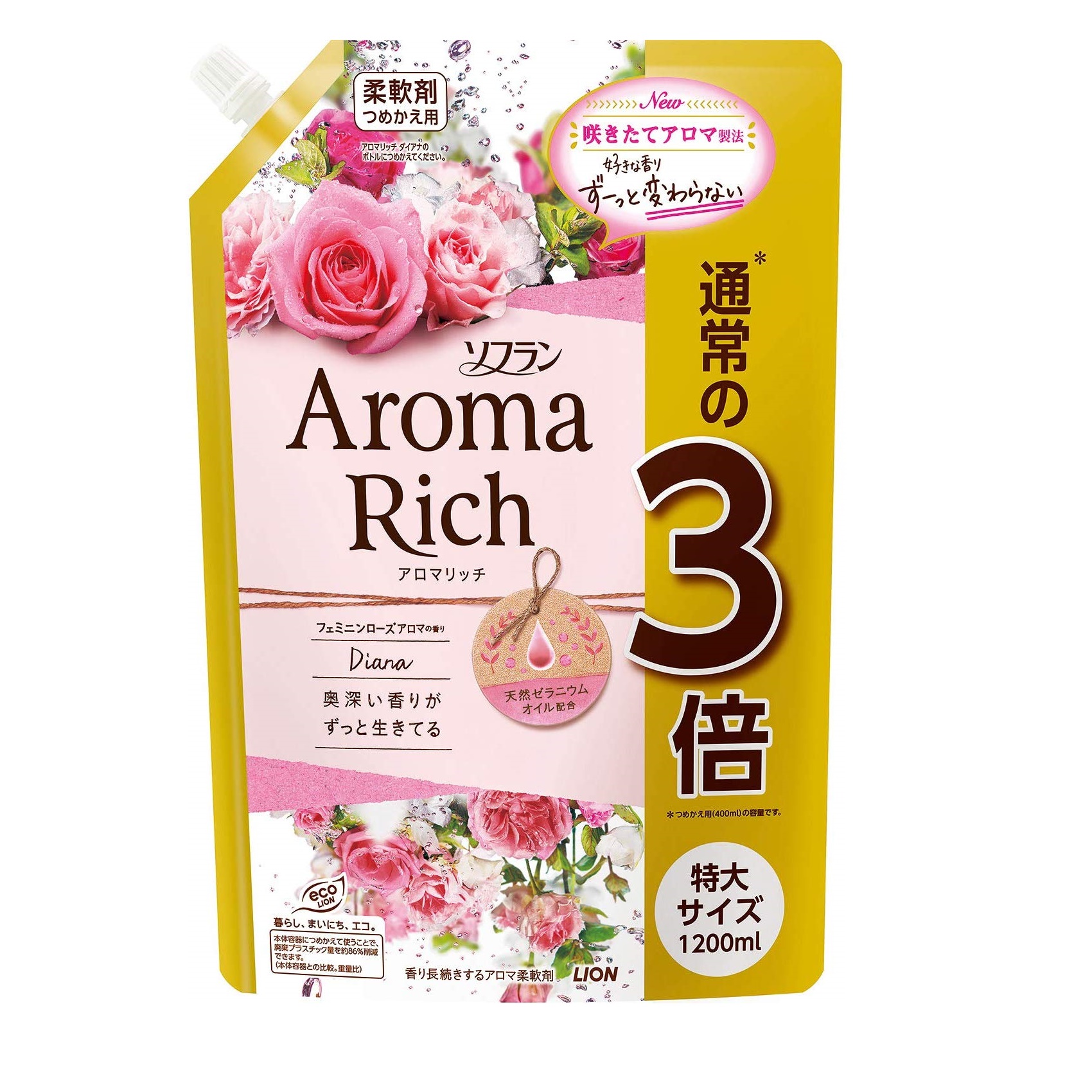 Кондиционер для белья  "Aroma Rich Diana"  с богатым ароматом натуральных масел  1200 мл 292500