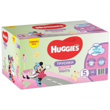 Подгузники-трусики Huggies 5 ( 13 - 17 кг ) 96 шт для девочек 