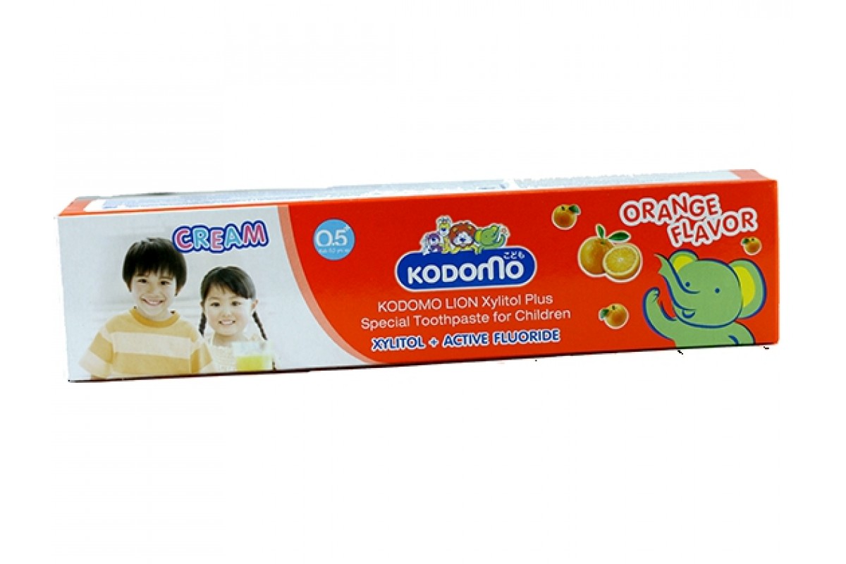 Детская зубная паста KODOMO со вкусом апельсина с 3 до 8 лет 80 гр 015289