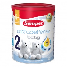 Смесь Semper Nutradefense Baby 2 молочная 400г с 6м+ 061215