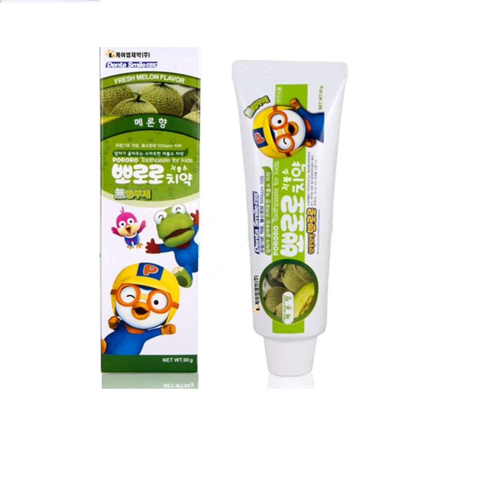 Зубная паста "Pororo" для детей от 3 лет с пониженным содержанием фтора (со вкусом дыни) 90 г от 3 лет 641208