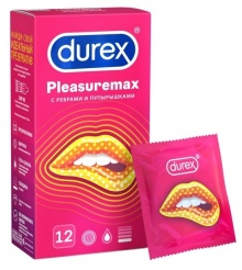 Презервативы Durex Pleasuremax с ребрами и пупырышками 12 шт 204016